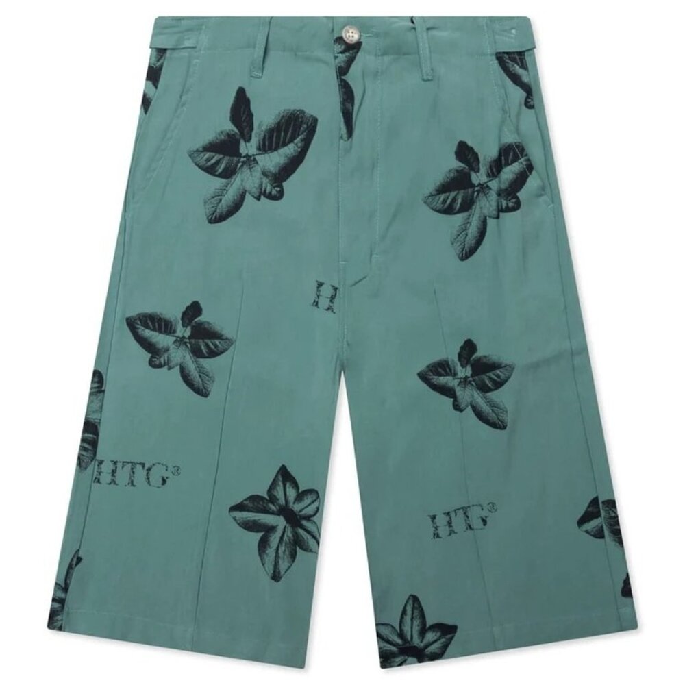 Honor The Gift HTG Floral Shorts Mens 30‎ Teal Green Botanical Russell Westbrook